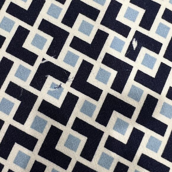 Pure Amici Set Geometric Jacket Pull On Crop Pant Stretch Preppy Blue Size S - Picture 14 of 14